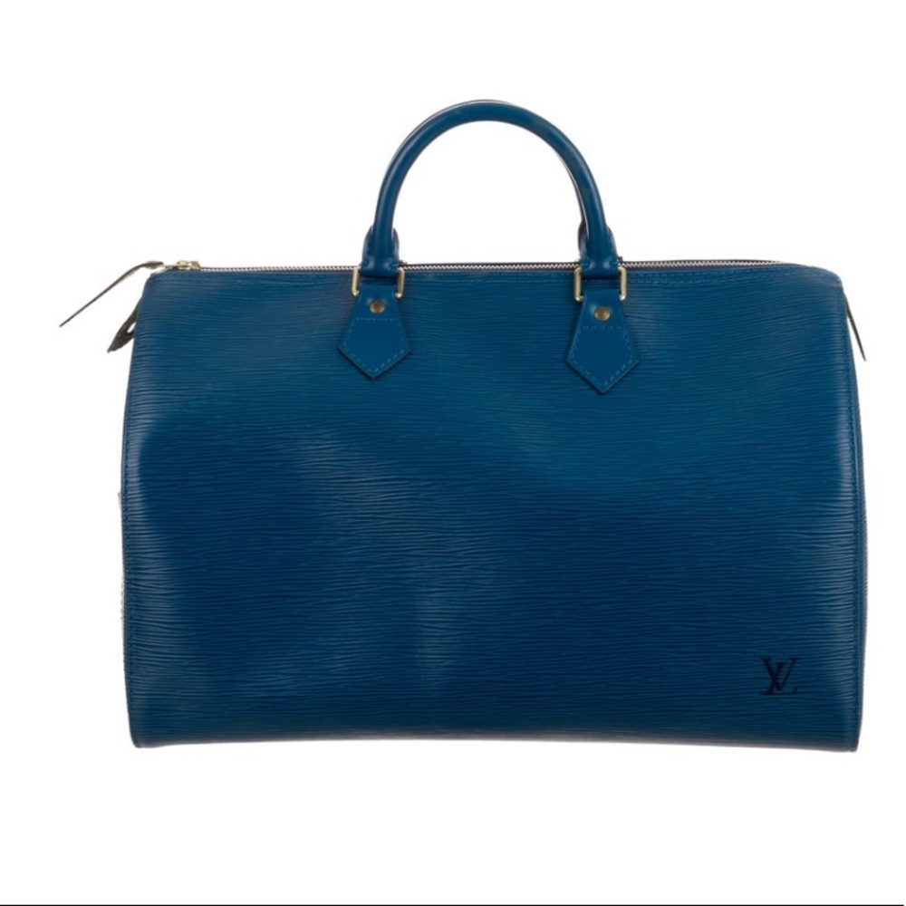 Louis Vuitton blue speedy 35